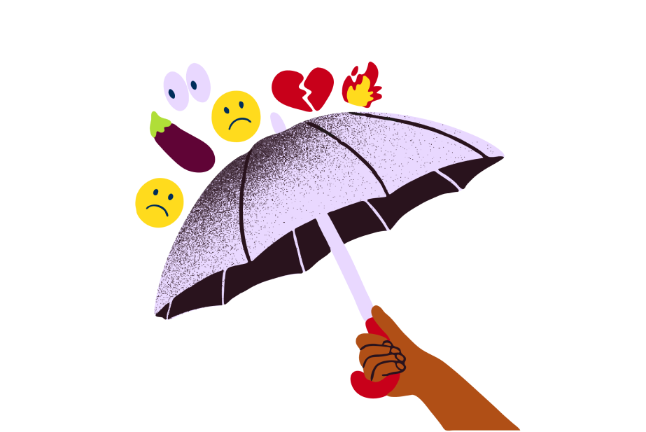 Ομπρέλα που προστατεύει από αρνητικά emoji
